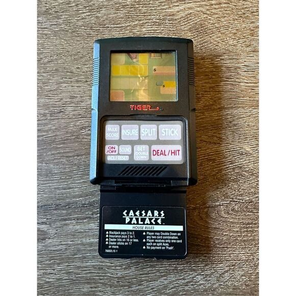 Vintage 1993 Tiger Caesars Palace Blackjack Electronic Handheld Game Works - Picture 3 of 9